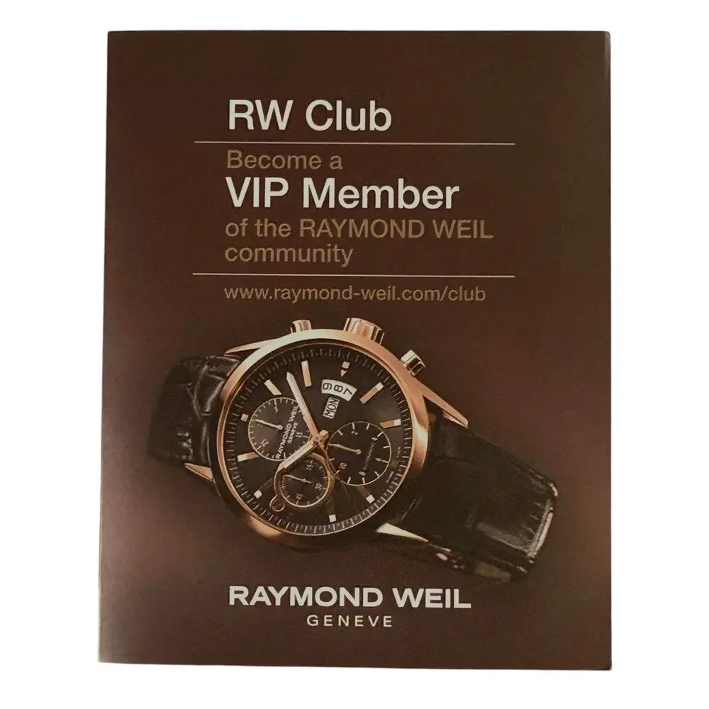 Original Raymond Weil Quartz Watch Instruction Manual with VIP Card and Box